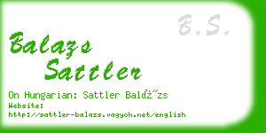 balazs sattler business card